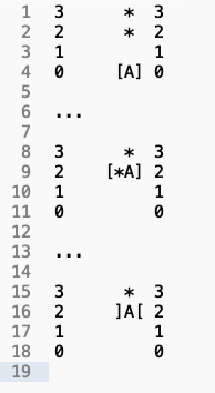 ascii printout of lift moving from floor 0 to 2 and opening the doors